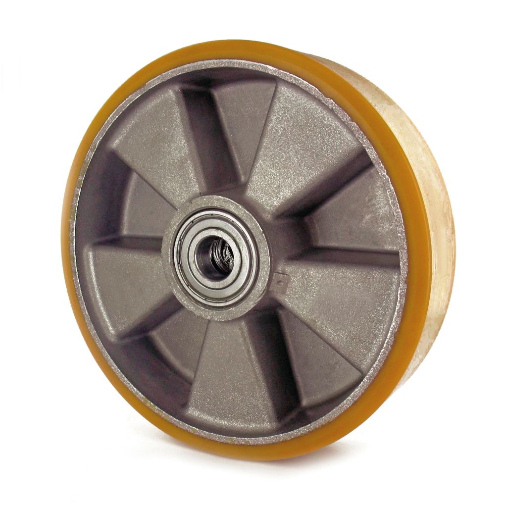 Ruota direttrice poliuretano rosso