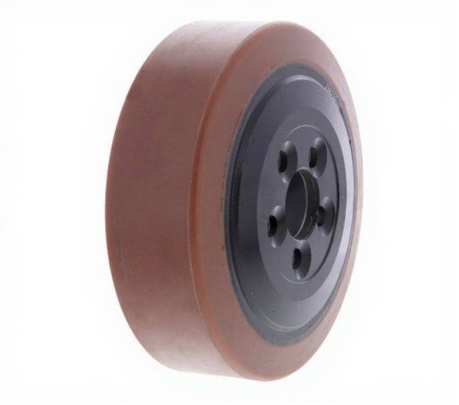 Ruota motrice in poliuretano Ø 230 x 70 mm con flangia a 5 fori svasati