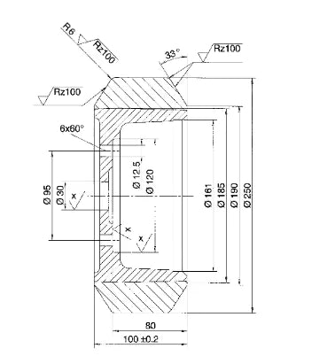 Ruota Motrice 230x70 Foro 45